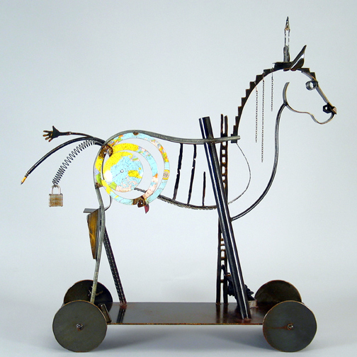 Lisa Fedon / Steel Horse Sculpture - GROWING UP