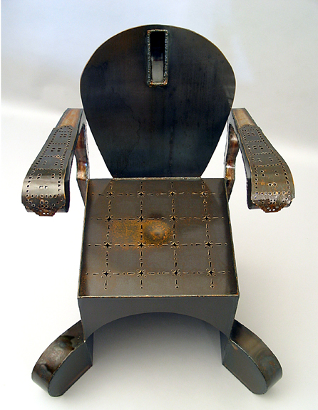 Metal Steel Chairs by Lisa Fedon