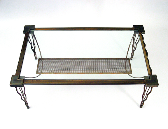 Contemporary steel coffee table