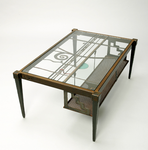 Steel Glass Coffee Tables, Table