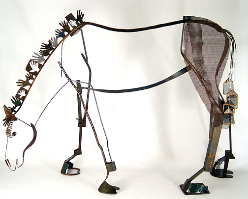 Sculpture :: Wire :: Art :: Steel :: Figurative :: Figure :: Equestrian :: Horse :: Equine :: Bronze :: Public :: Corporate :: Plaza :: Lobby :: Lisa Fedon :: Artist :: Designer