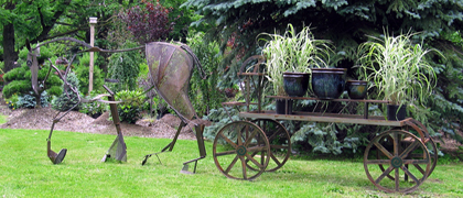 Lisa Fedon / Horse and Cart Sculpture