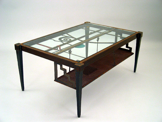 Table :: Tables :: Steel :: Glass :: Coffee :: Kitchen :: Dining :: Buffet :: End Table :: Office :: Lobby :: Corporate :: Cocktail :: Home :: Sculptural :: Lisa Fedon