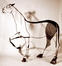 Sculpture :: Wire :: Art :: Steel :: Figurative :: Figure :: Equestrian :: Horse :: Equine :: Bronze :: Public :: Corporate :: Plaza :: Lobby :: Lisa Fedon :: Artist :: Designer