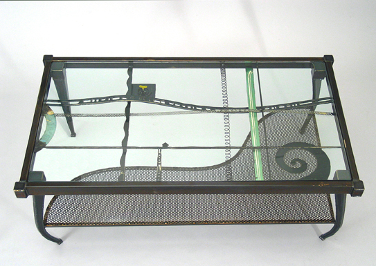 Metal Glass Coffee Tables by Lisa Fedon