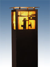 Light :: Lighting :: Lights :: Bollard :: Bollards :: Tower :: Garden :: Home :: Sculpture :: Steel :: Figure :: Figurative :: Library :: Lisa Fedon :: Artist :: Designer :: Sculptor :: LBL :: Juno :: Wikipedia